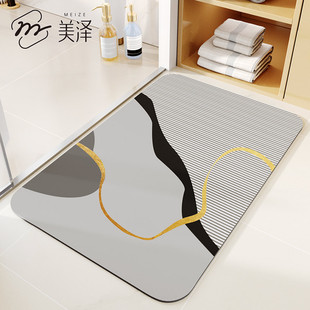 卫生间地垫浴室高端硅藻泥吸水垫厕所门口防滑垫防摔速干耐脏脚垫