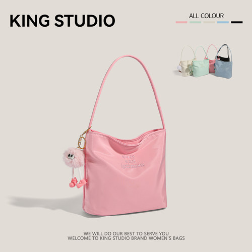 夏天休闲百搭腋下包水桶单肩包