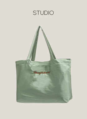 下酒话DrinKing帆布包女2025新款韩版托特包学生上课大容量单肩包