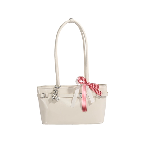 Милая сумка подмышку с бантиком, модная вместительная и большая сумка через плечо, Южная Корея