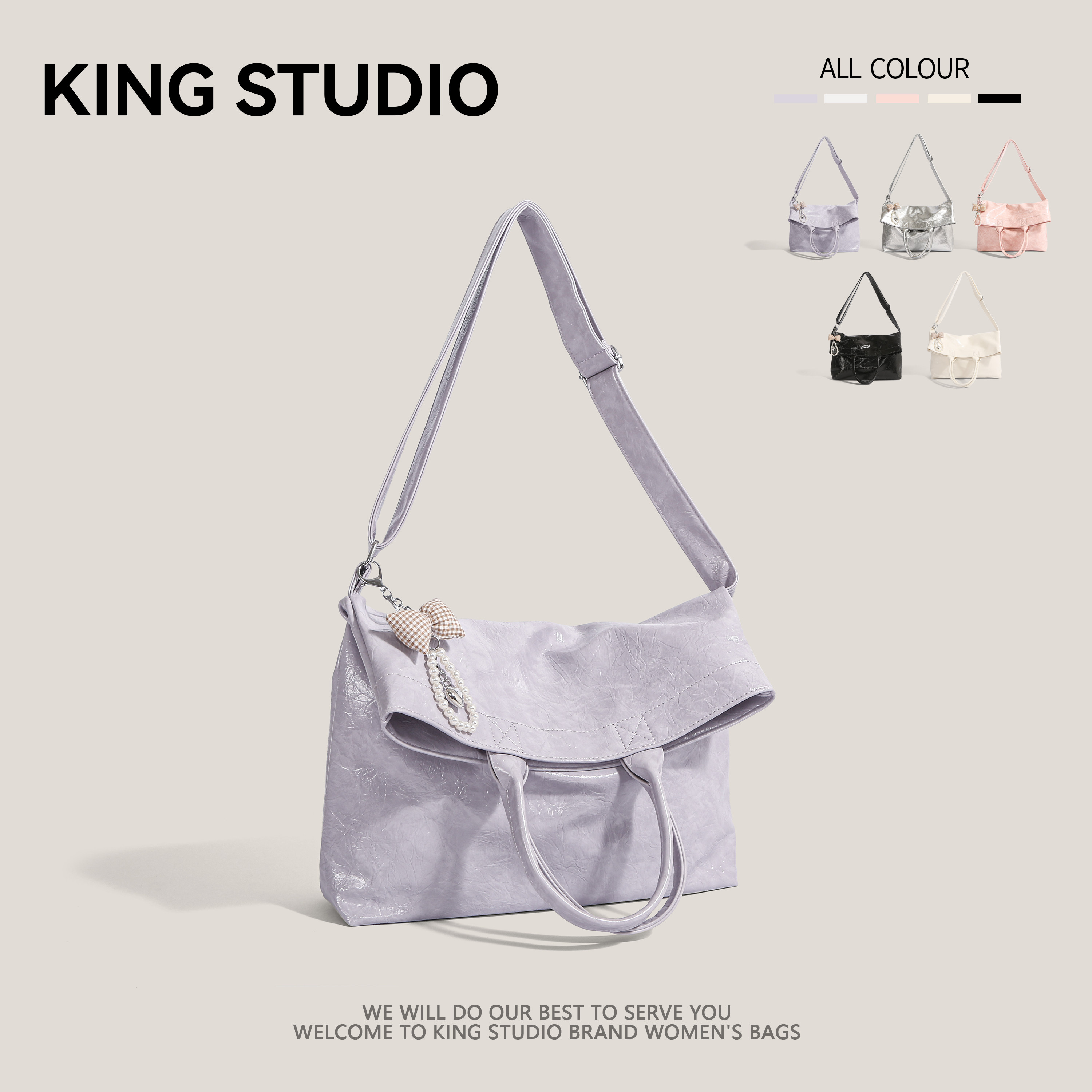 大容量手提通勤包包女2025新款潮时尚韩国托特包百搭单肩包斜挎包