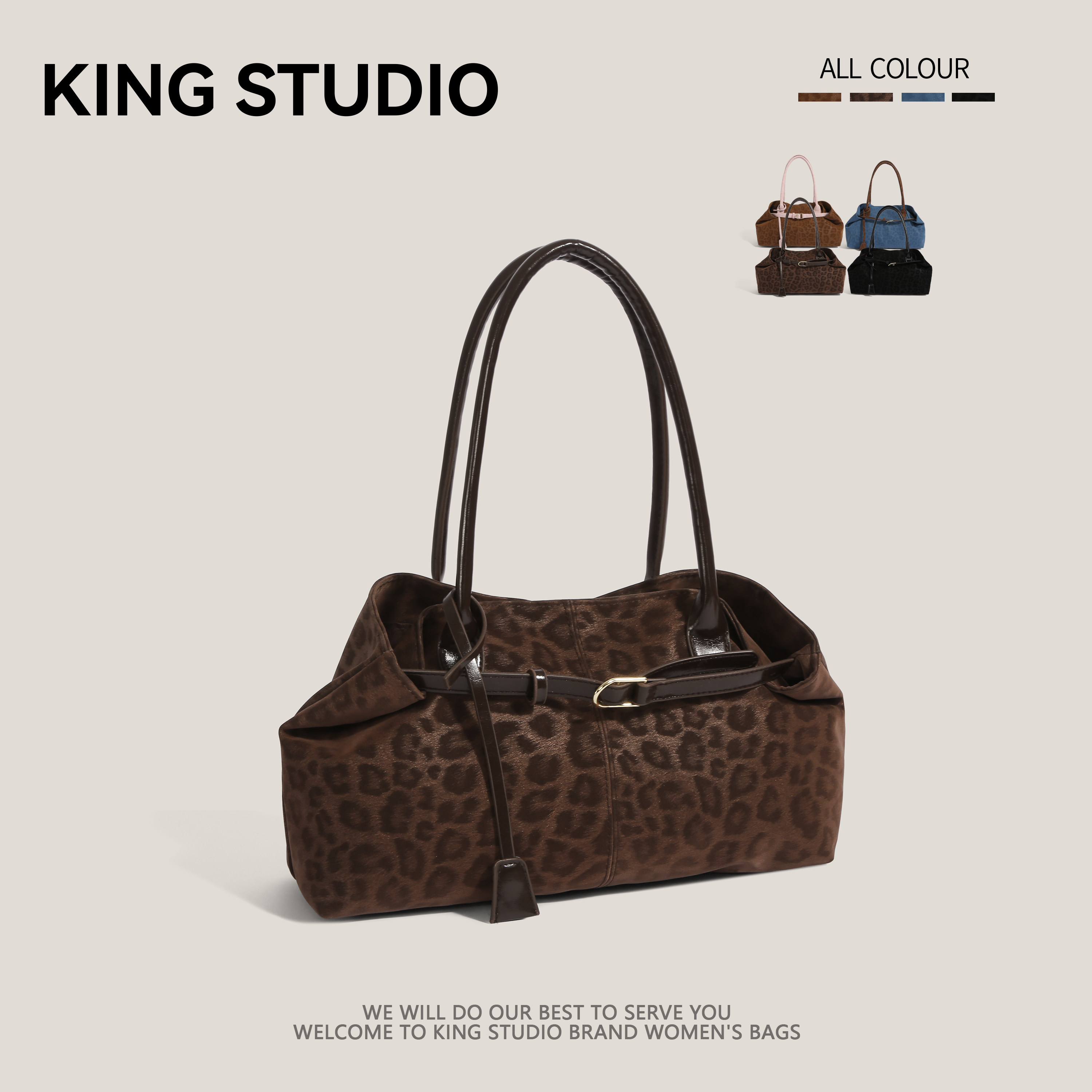 小众复古豹纹包包女2025新款时尚百搭单肩腋下包大容量通勤托特包