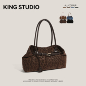 小众复古豹纹包包女2026新款 百搭单肩腋下包大容量通勤托特包 时尚