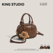 小众复古保龄球包包女2025新款 春夏单肩斜挎包高级质感百搭手提包