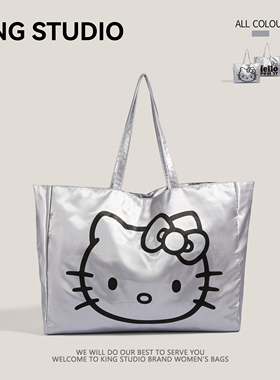 帆布包包女2026新款大容量hellokitty猫手提袋可爱卡通单肩托特包