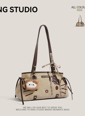 可爱HelloKitty包包女2025新款时尚托特包蝴蝶结单肩包百搭腋下包