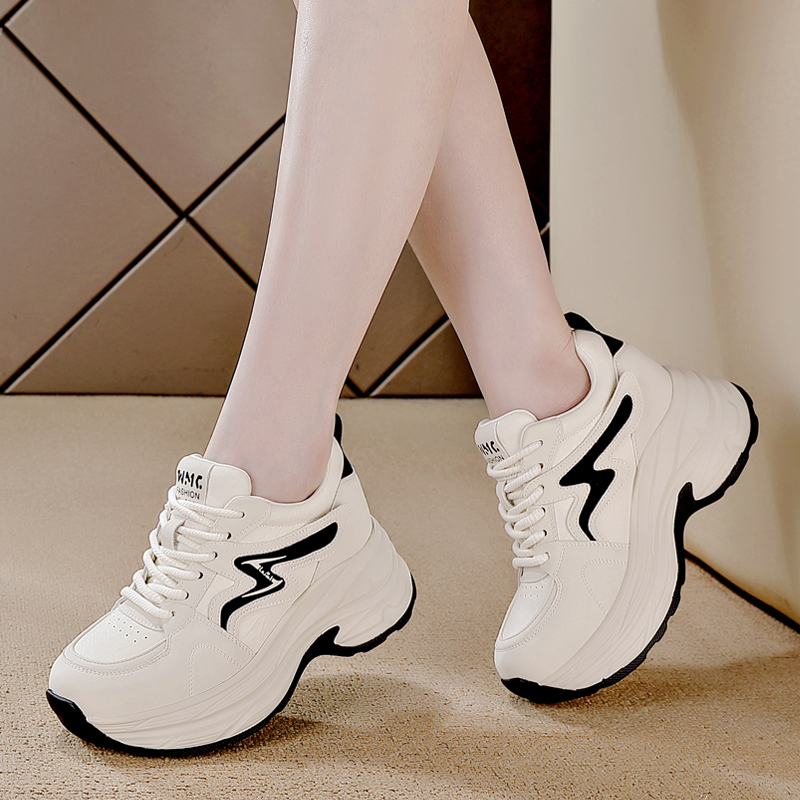 显脚小老爹鞋女小个子内增高女鞋