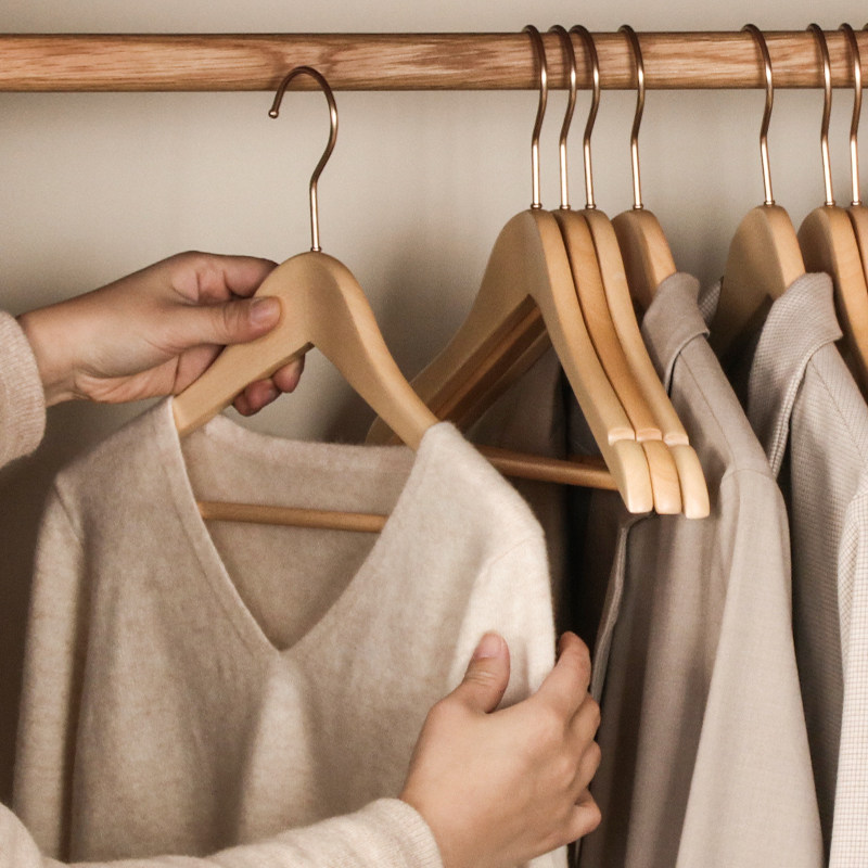 实木衣架加粗加厚榉木衣挂架用衣柜呢大衣无痕衣撑木质裤架,收纳整理,木质衣架,淘宝优惠券,粉丝福利购,淘宝优惠卷