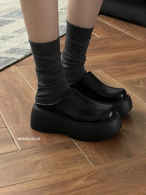 包头半拖鞋女2025年春季新款厚底懒人无后跟穆勒拖鞋外穿半托单鞋