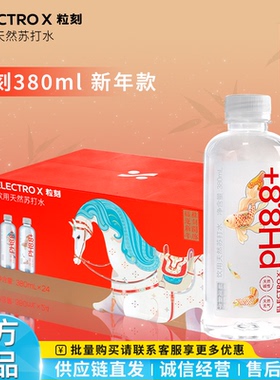ELECTRO X粒刻天然苏打水PH8.8弱碱性无气饮用水瓶装580ml*20瓶