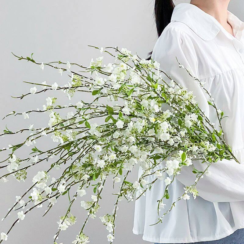 雪柳仿真花假花装饰花艺摆件客厅仿真花