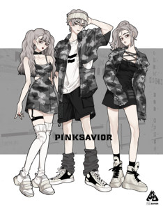 pinksavior【海市】迷彩三人设计款不规则拼接夏日吊带裙中裤衬衫