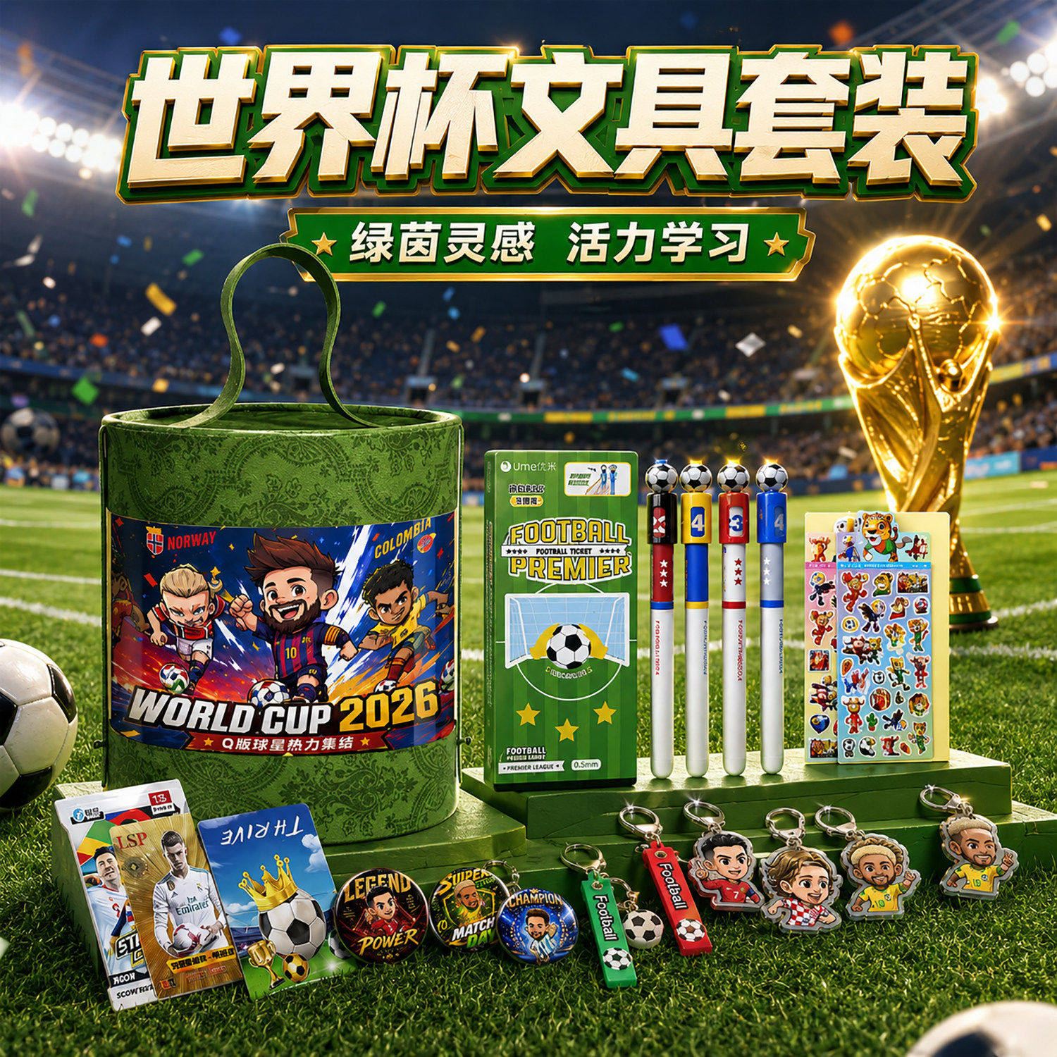 2026世界杯文具套装礼盒套盒小学生男孩款儿童生日礼物伴手礼豪华款毕业一年级学习用品玩具幼儿园奖励小礼品