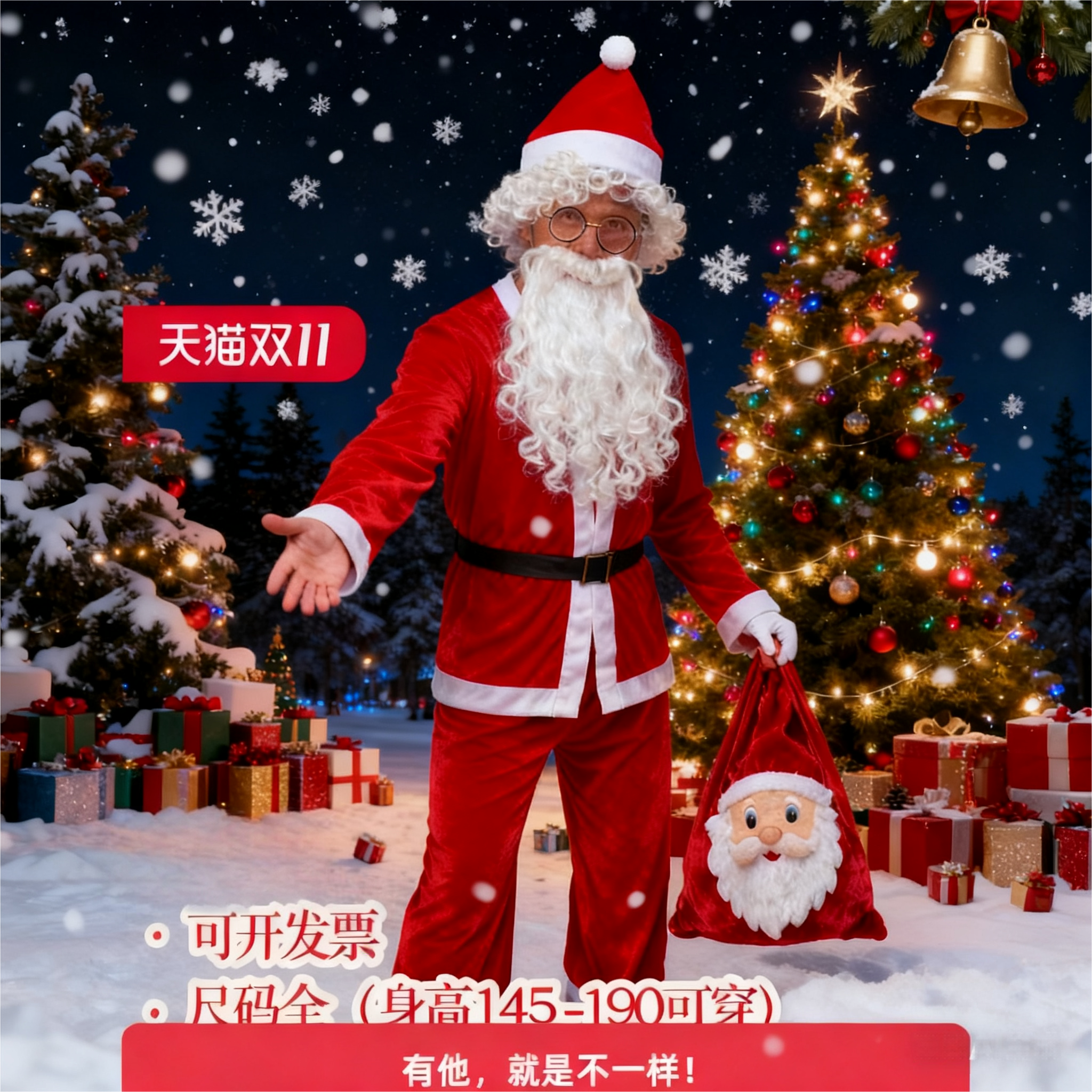 圣诞老人服装男衣服套装