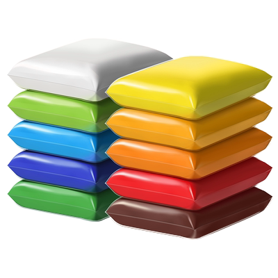 彩泥橡皮泥初中生专用超轻粘土500黏土轻粘土细菌手工DIY儿童无铅毒动植物细胞模型材料包橡皮泥24色安全无味