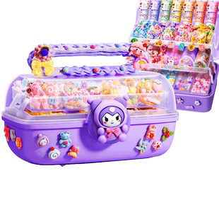 奶油胶咕卡套装豪华版流沙咕卡方砖发卡装饰颗粒儿童贴纸玩具女孩子古卡diy材料异型流体顾卡砖女生孤卡配件