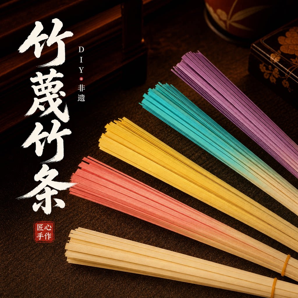 竹编diy材料包竹子编织品竹制品图片