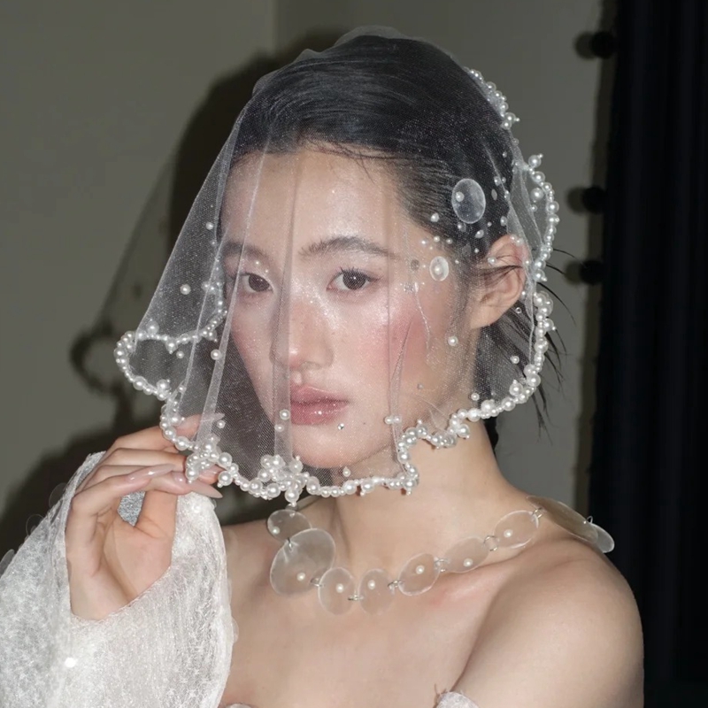 水舞 D1156新娘新款手工设计母贝壳气质仙女项链摄影造型颈链配饰