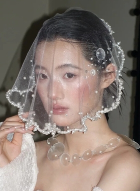 水舞 D1156新娘新款手工设计母贝壳气质仙女项链摄影造型颈链配饰