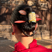 水舞U2353新娘新中式 古典木发簪发束盘发古风婚嫁汉服晨袍配饰品