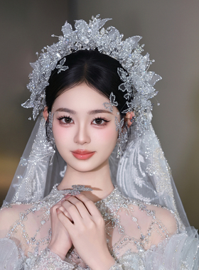 水舞A5325新娘头饰奢华大气公主高端水晶高级婚纱王冠发饰套装