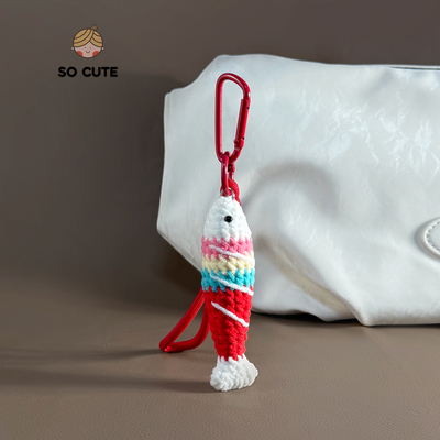 socute 小鱼条年年有鱼有余包包挂件挂饰钥匙扣公仔小众轻奢
