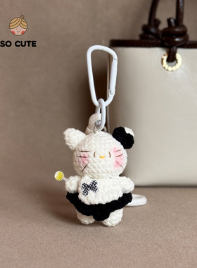 socute 超可爱围兜KT猫包包挂件背包配件书包挂件小众礼物