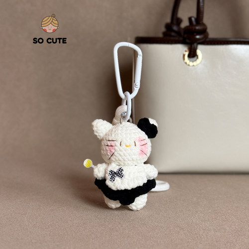 socute 超可爱围兜KT猫包包挂件背包配件书包挂件小众礼物