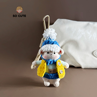 socute 可爱胖嘟嘟小羊包包挂件挂饰钥匙扣挂件高级感轻奢礼物