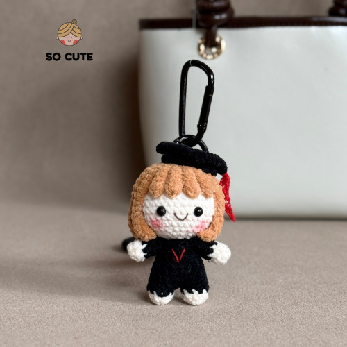 socute 前程似锦毕业娃娃女孩包包挂件挂饰钥匙扣挂件小众创意