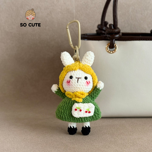 socute  跳舞的田园兔公仔背书包包包挂件包挂饰钥匙扣高级礼物