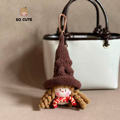 socute 魔法学院赫敏手工钩织玩偶包包挂件包挂饰钥匙扣礼物