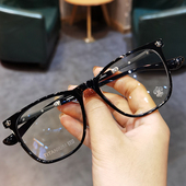 新款 复古板材平光镜可配防蓝光变色 简丹萝心近视眼镜框男女个性