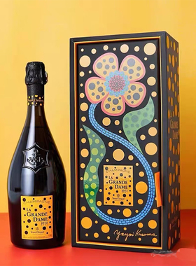 【礼盒装】凯歌草间弥生干型香槟2012联名年份起泡酒LaGrandeDame