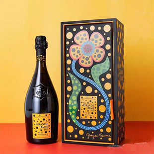 【礼盒装】凯歌草间弥生干型香槟2012联名年份起泡酒LaGrandeDame