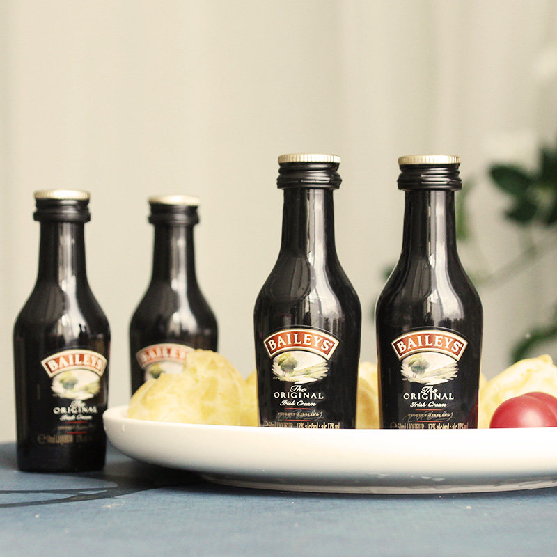 2支装#爱尔兰进口百利甜酒baileys原味小酒版50ml洋酒奶油力娇酒