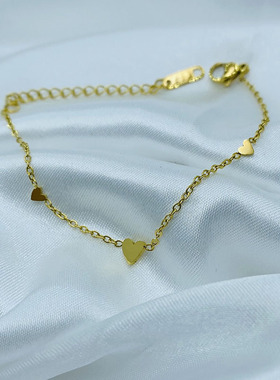 钛钢女手链高级感小众设计520爱心礼物冷淡风网红学生闺蜜手链女