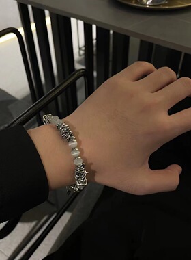 小众轻奢荆棘串珠猫眼石手链男女通用高级设计感2023秋季新款手串