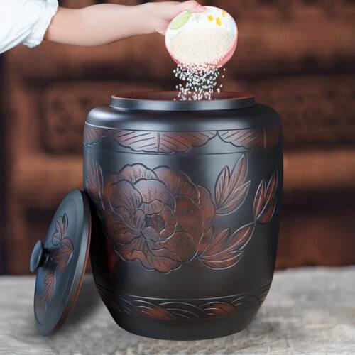 建水紫陶米缸米桶防虫防霉