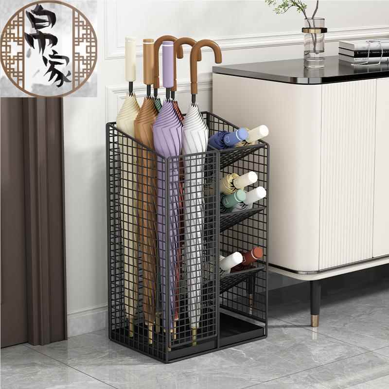 雨伞收纳架家用门口伞桶置物架商用大容量酒店大堂放伞沥水架