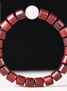 血檀桶珠夜光款天然佛珠手串念珠盘玩手链单圈饰品现货手饰