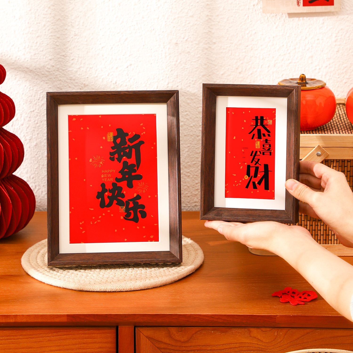 2026马年新年相框摆件装饰春节过年客厅桌面摆台室内氛围乔迁布置