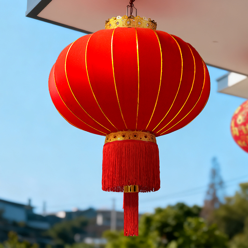 春节大红灯笼新款2026新年过年户外阳台免插电挂饰农村大门口一对