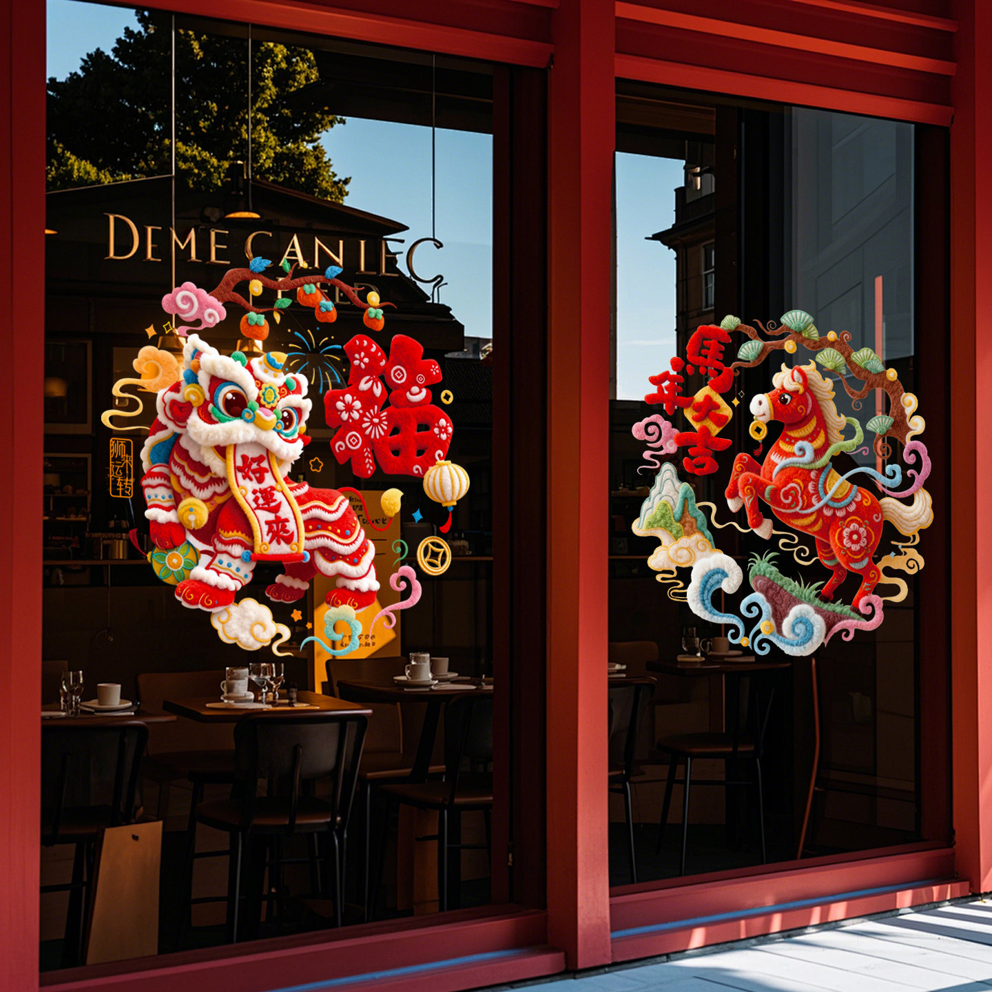 2026新款窗花福字门贴马年新年贺年装饰商场玻璃贴橱窗贴墙贴贴纸,节庆用品/礼品,喜字/剪纸/贴纸,淘宝优惠券,粉丝福利购,淘宝优惠卷