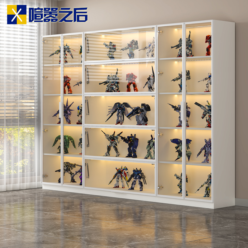 乐高模型手办展示柜带玻璃门整墙