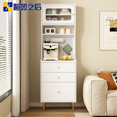 2025新款奶油风岩板餐边柜高柜