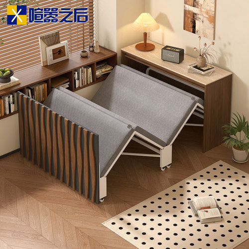 中古风实木折叠床书房桌床两用