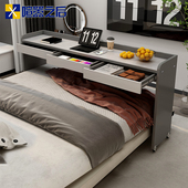 卧室懒人跨床桌可移动床上桌岩板电脑桌家用办公桌长条桌8L20