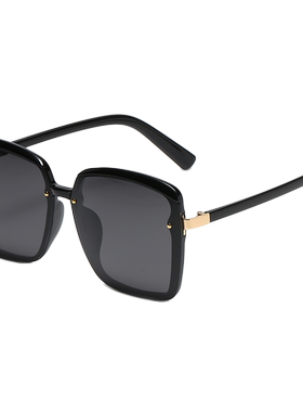 墨镜女防紫外线方框圆脸大框绿色