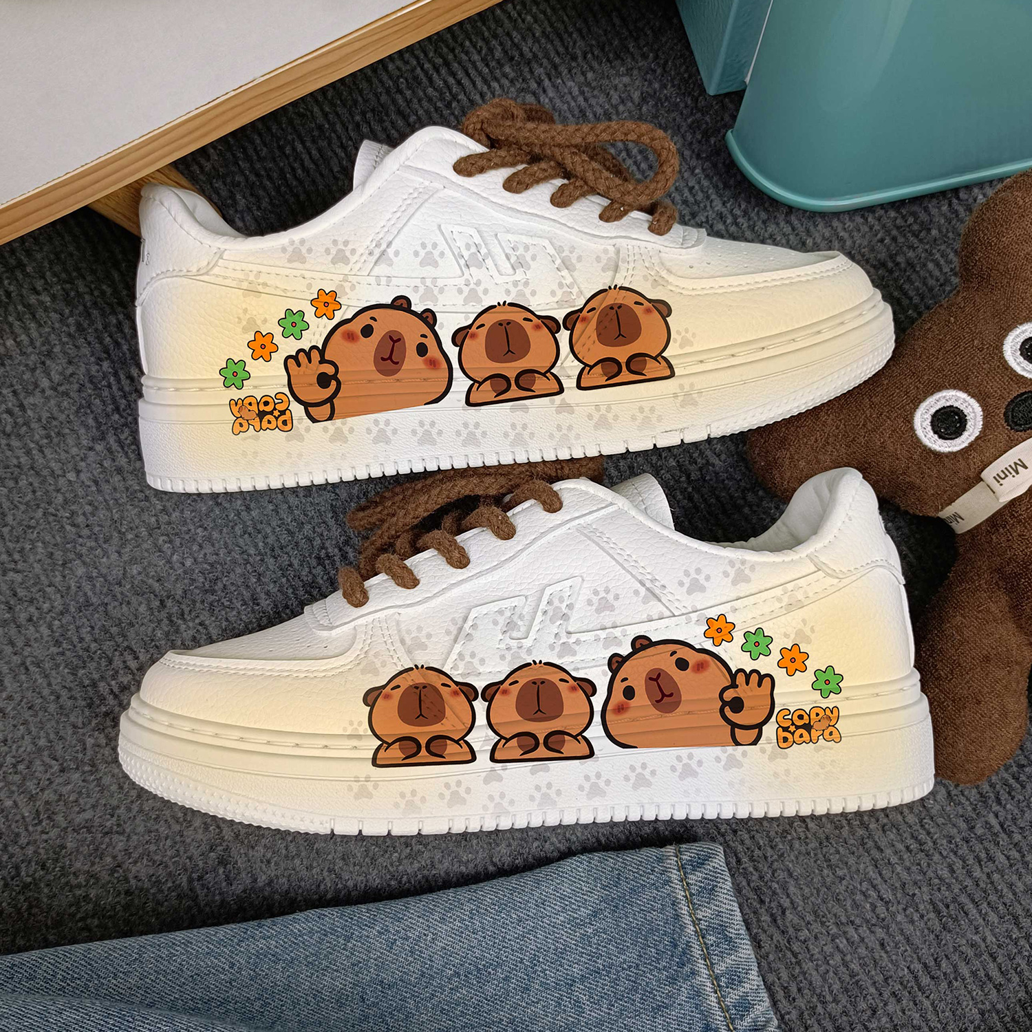 回力正品卡皮巴拉周边鞋情侣鞋小白鞋板鞋女生男孩休闲运动鞋百搭